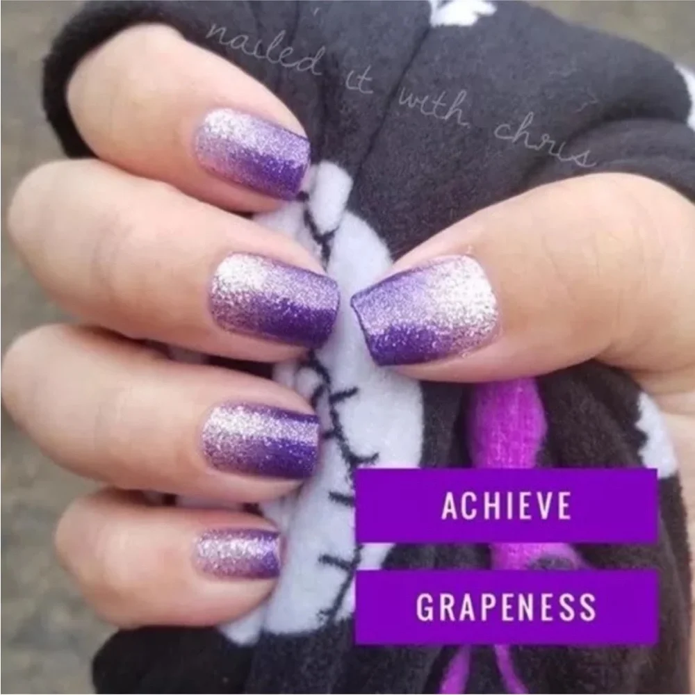 *Retired* Color Street: Achieve Grapeness (Petite) | Purple Gradient Glitter - Picture 8 of 14